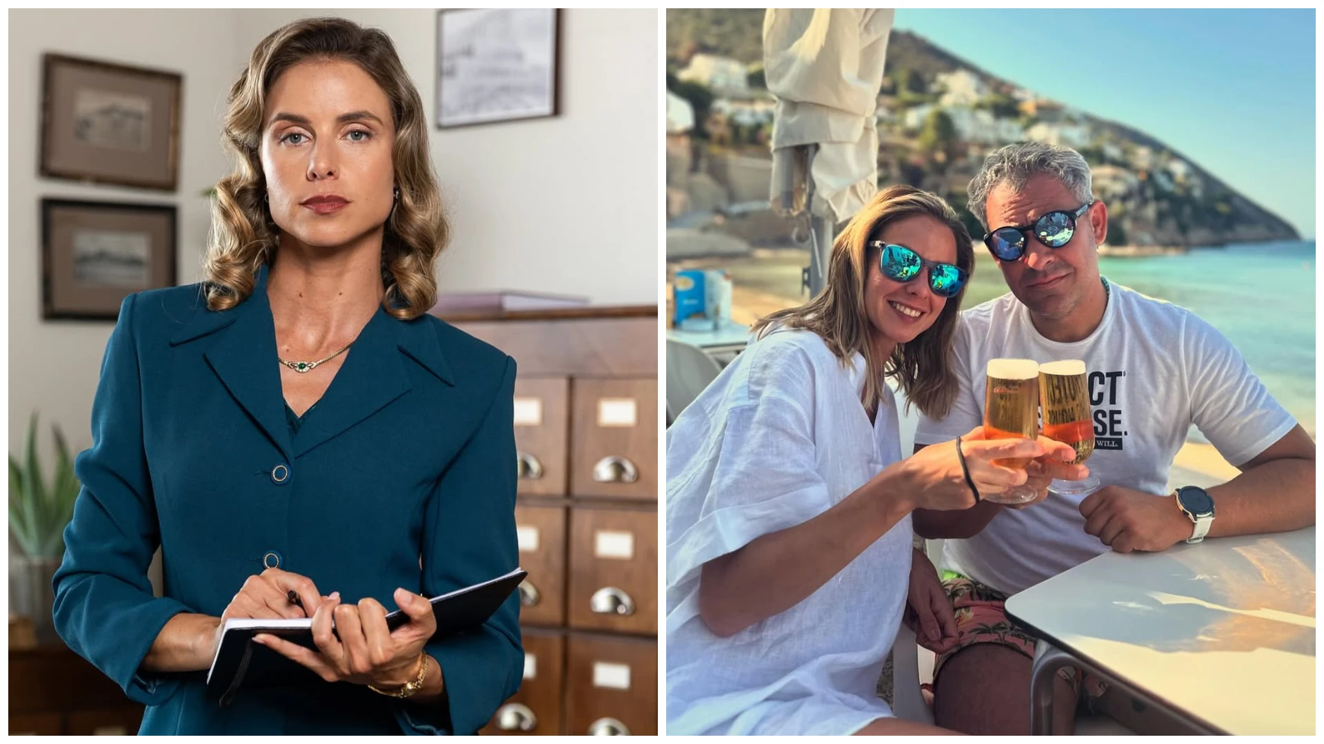 Nela Pocisková v seriáli Dunaj, k vašim službám / S partnerom Filipom Tumom